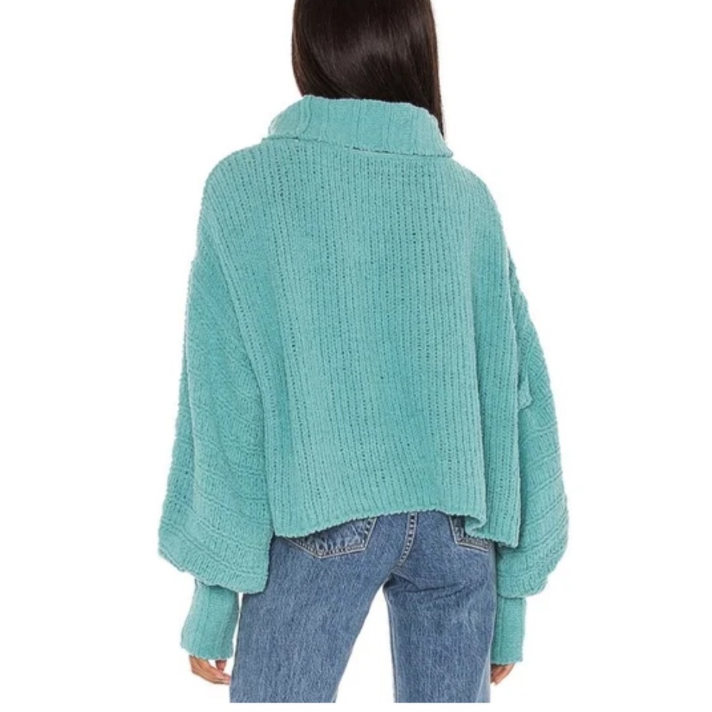 NWT Free People Emerald Aura Be Yours Pullover Balloon Sleeve Sweater XL Boho - Picture 3 of 13